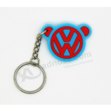 Car Brand Volkswagen Rubber Keychain Supplier with high quality and any size