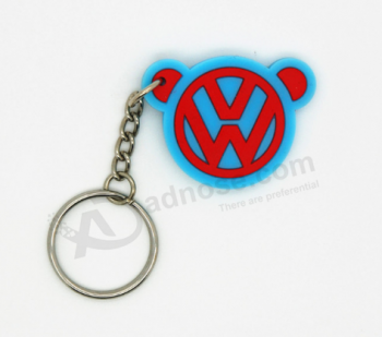 High Quality Car Brand Volkswagen Rubber Keychain Supplier