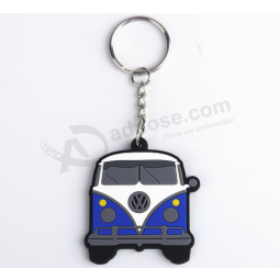 Cheap Promotional Car Shape Rubber Keychain For Car Key with your logo