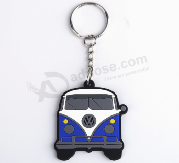 Cheap Promotional Car Shape Rubber Keychain For Car Key with your logo