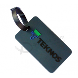 Wholesale Embossed Logo Rubber Baggage Tag With Low MOQ