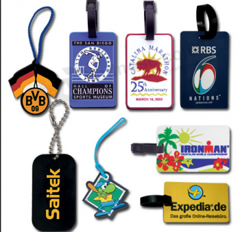 Custom Shaped Silicone Rubber Luggage Tag For Promotional