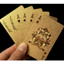 패션 종이 골드 호 일 재생 카드 포커 게임 카드