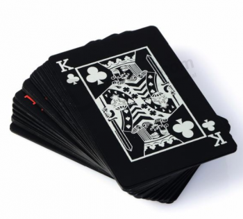 最新设计便宜的定制黑色扑克牌扑克