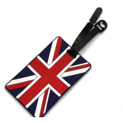 Custom Country Flag Rubber Luggage Tags UK