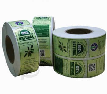 Printed Jar Bottle Paper Roll Adhesive Sticker Labels Custom