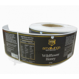Self Adhesive Aluminum Foil Label Stickers For Honey Bottle
