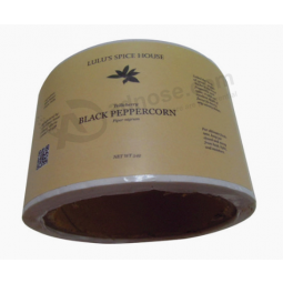 Glossy Vinyl Label Roll Sauce Labels Printing