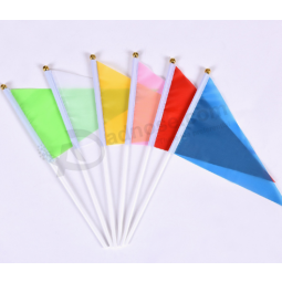 Promotionele kleurrijke handzwaaiende stick vlaggen van polyester