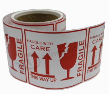 Custom Printing Paper Fragile Label Care Labels Sticker
