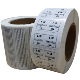 Custom Print Long White Number Sticker Labels Printing With Black Words
