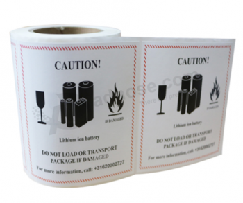 предупреждающие этикетки для картонных ящиков для стикеров этикетки на литиевой батарее