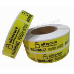 Eco-friendly Customized Made Warning Adhesive Label Stickers