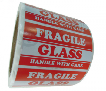 盒玻璃易碎标签粘合剂易碎的运输标签