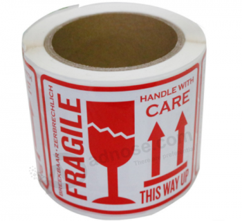 사용자 지정 비닐 롤 인쇄 배송 경고 카 톤 레이블