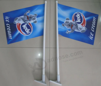 Heißer verkaufender Plastikpfosten befestigte Wandflaggengewohnheit