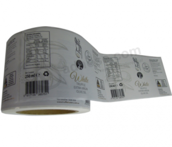 Gold Foil Sticker Paper Printed Olive Oil Bottle Label Printing