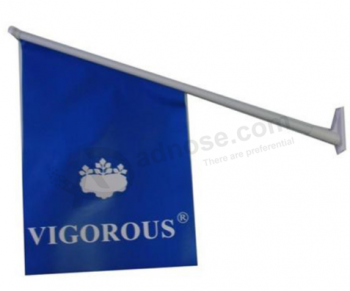 Custom Polyester Wall Mounted Flag Banners With Bracket