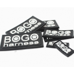 Garment Rubber Patch Embossed Soft PVC Labels for Clothing with your logo