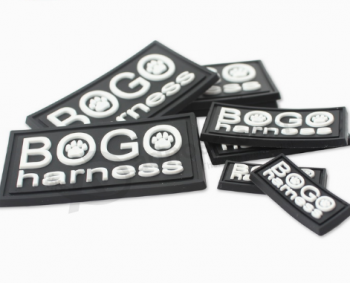 Garment Rubber Patch Embossed Soft PVC Labels for Clothing with your logo