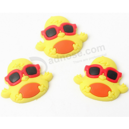 Iron on 3D Cute Cartoon Silicone Labels Mini PVC Rubber Patches with your logo