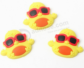 Iron on 3D Cute Cartoon Silicone Labels Mini PVC Rubber Patches with your logo