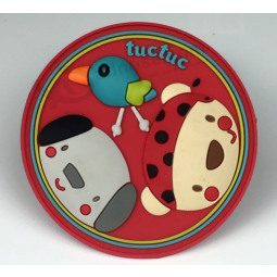 Melhor venda 3d logotipo soft pvc badge patch de borracha de silicone