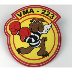 Eco-friendly Soft PVC Rubber Embossed Label Custom Cartoon Patch