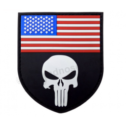 Rubber Logo Patches USA American Flag Badge For Sale