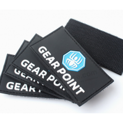 Wholesale Brand Rubber Patch Logo With Hook Backing