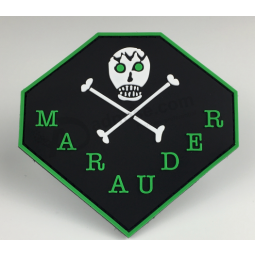 China Wholesale Custom PVC Patch soft PVC badge with loop and hook