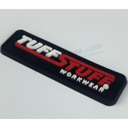 Professional OEM brand name logo soft pvc labels for clothing