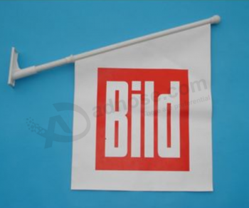 Impresión de pancarta de bandera de montaje en pared en ángulo de alta calidad
