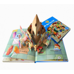 Hoge kwaliteit kinderen 3d pop-up 4c printplaat boek afdrukken