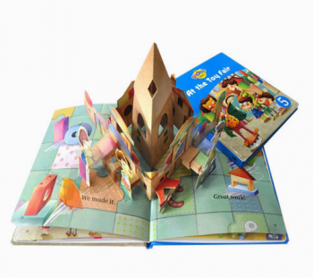 Hoge kwaliteit kinderen 3d pop-up 4c printplaat boek afdrukken