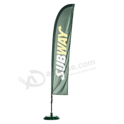 Advertising Flags Cheap Knitted Polyester Swooper Flags Custom