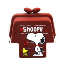 Coin purse silicone beautiful Snoopy shape change wallet