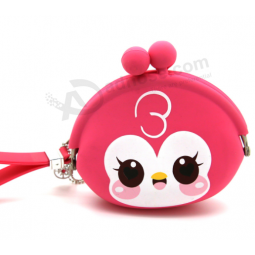 Eco-friendly silicone round coin purse for kids and woman christmas gift