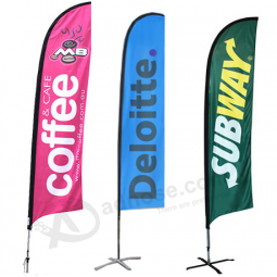 Commercial Advertising Printed Restaurant Swooper Flags Custom