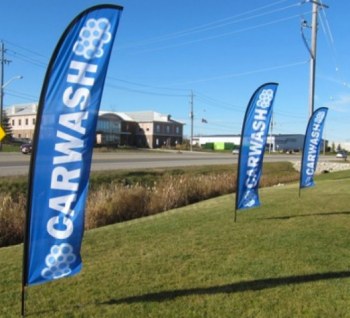 Personalized Flag Banner Outdoor Car Wash Feather Flags