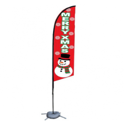 Bulk Wholesale Polyester Christmas Feather Flags Cheap