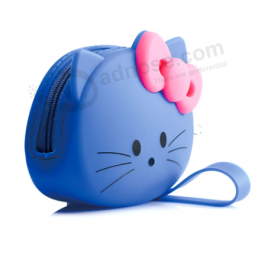 Promotional gift soft silicone cartoon coin purse for christmas gift