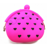 Cute silicone coin purse wholesale rubber cosmetic bag souvenir gift