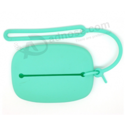 Fancy shaped silicone rubber small coin purse