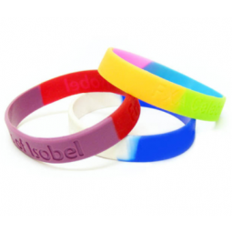 Personalized silicone bracelets with metal custom made bracelets