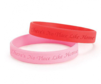 customized plastic wristband silicon bracelets with single color