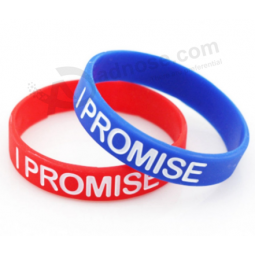Silicone wristband bangles debossed printed bands custom wholesale