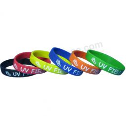 Factory Sale Sport Silicone Bracelet Customized Blister Packing Rubber Wristband