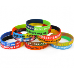 Colorful Silicone Rubber Bracelet Wrist Band/Kids Rubber Wristband