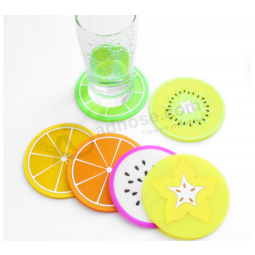 Soft silicone glass cup drink coaster holder anti slip mat set